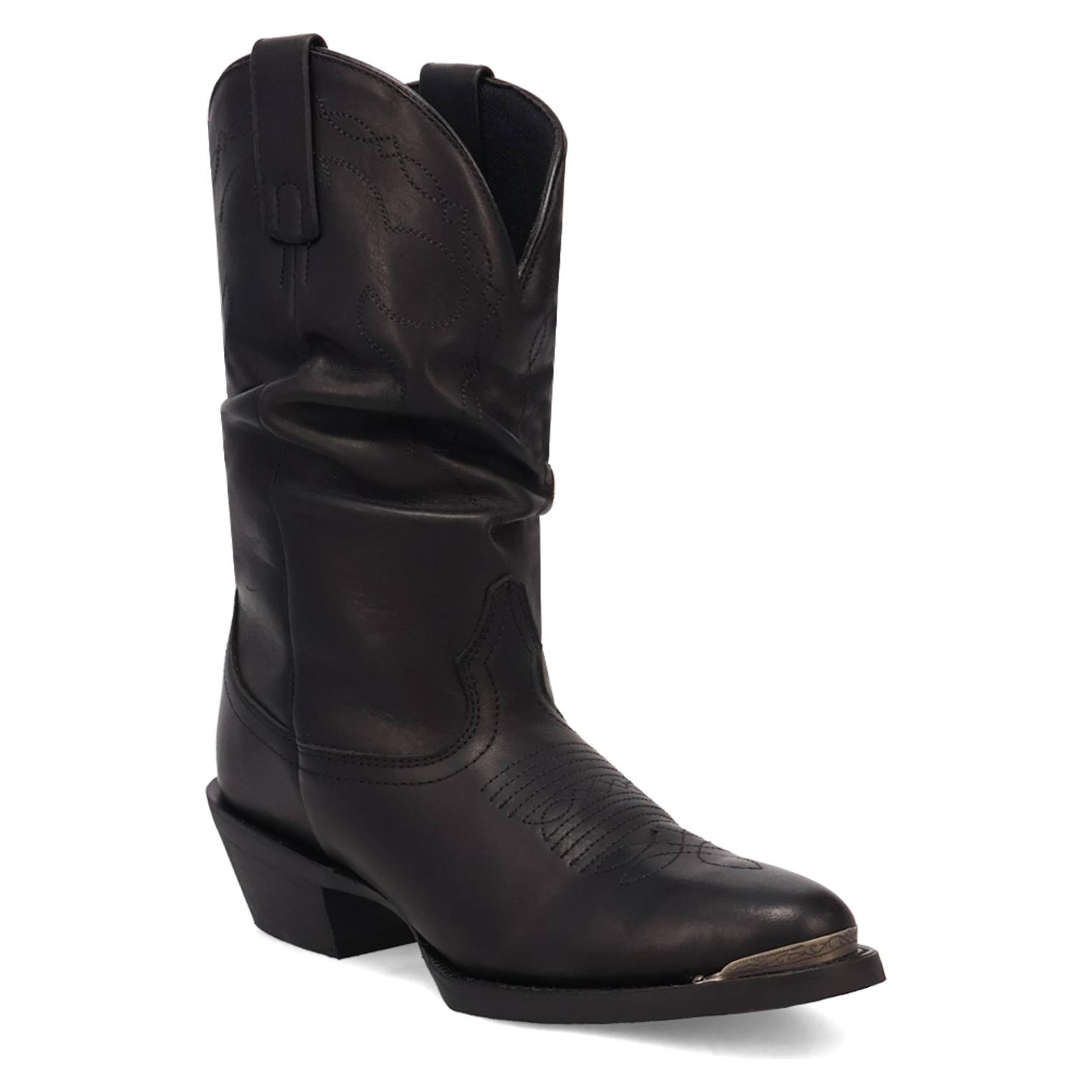 Dan Post Womens Black Slouch Lazy River Western Cowgirl Boot-20021