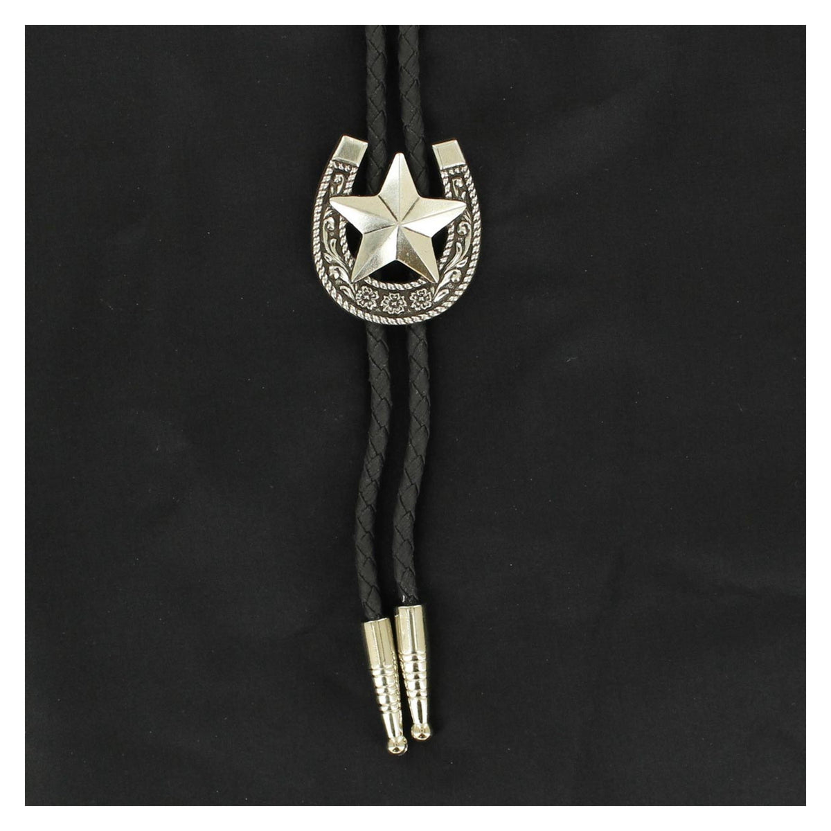 M and F Western Double S Adult Bolo Horseshoe - Star - Mens
