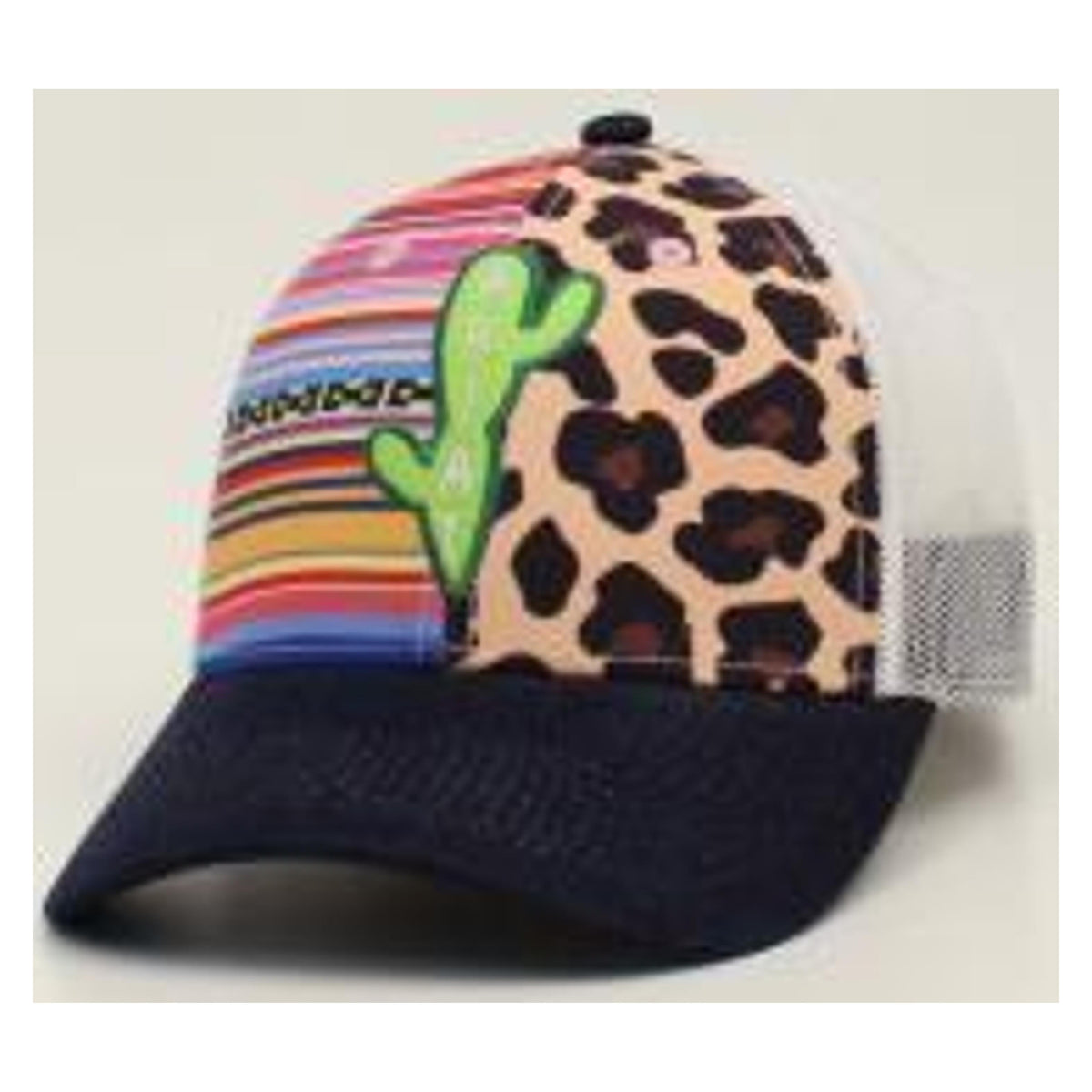 Ariat Womens Serape Leopard Cactus Mesh Snapback Cap Multicolor-A300014097