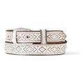 Ariat Womens Belt 1 1/2" Southwestern Stud Accent Whit-A1565905