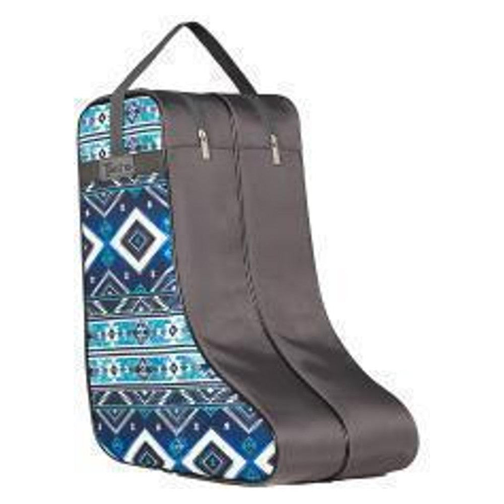 M&F Western Twister Boot Bag Southwestern Diamond Blue