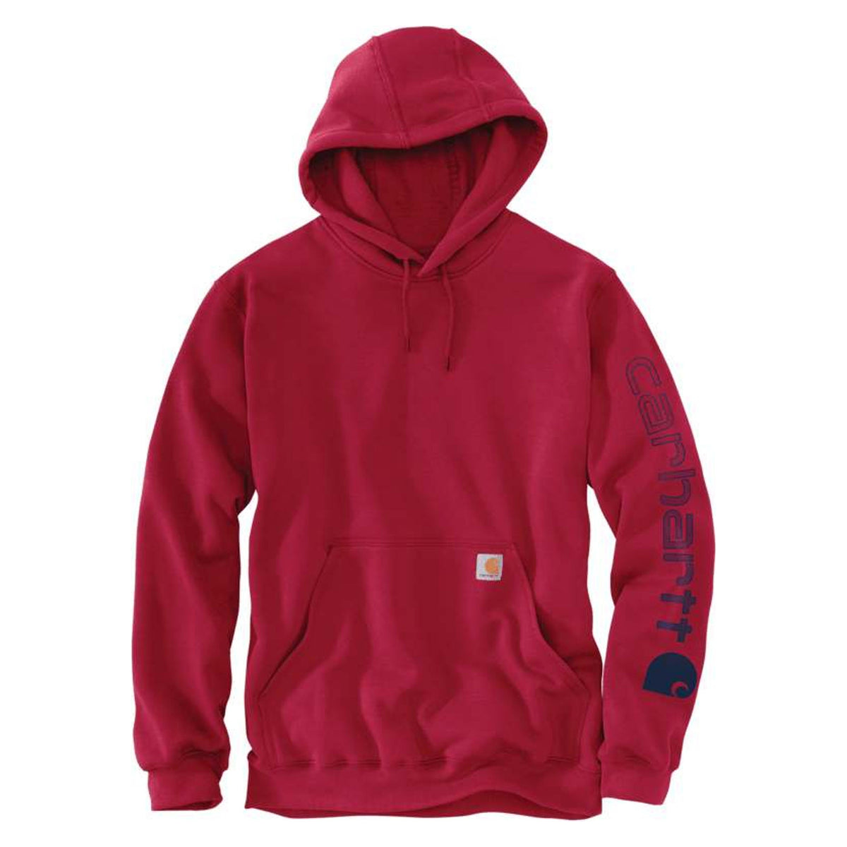 Carhartt Mens Loose Fit Midweight Logo Sleeve Graphic Hoodie Red-K288-R59