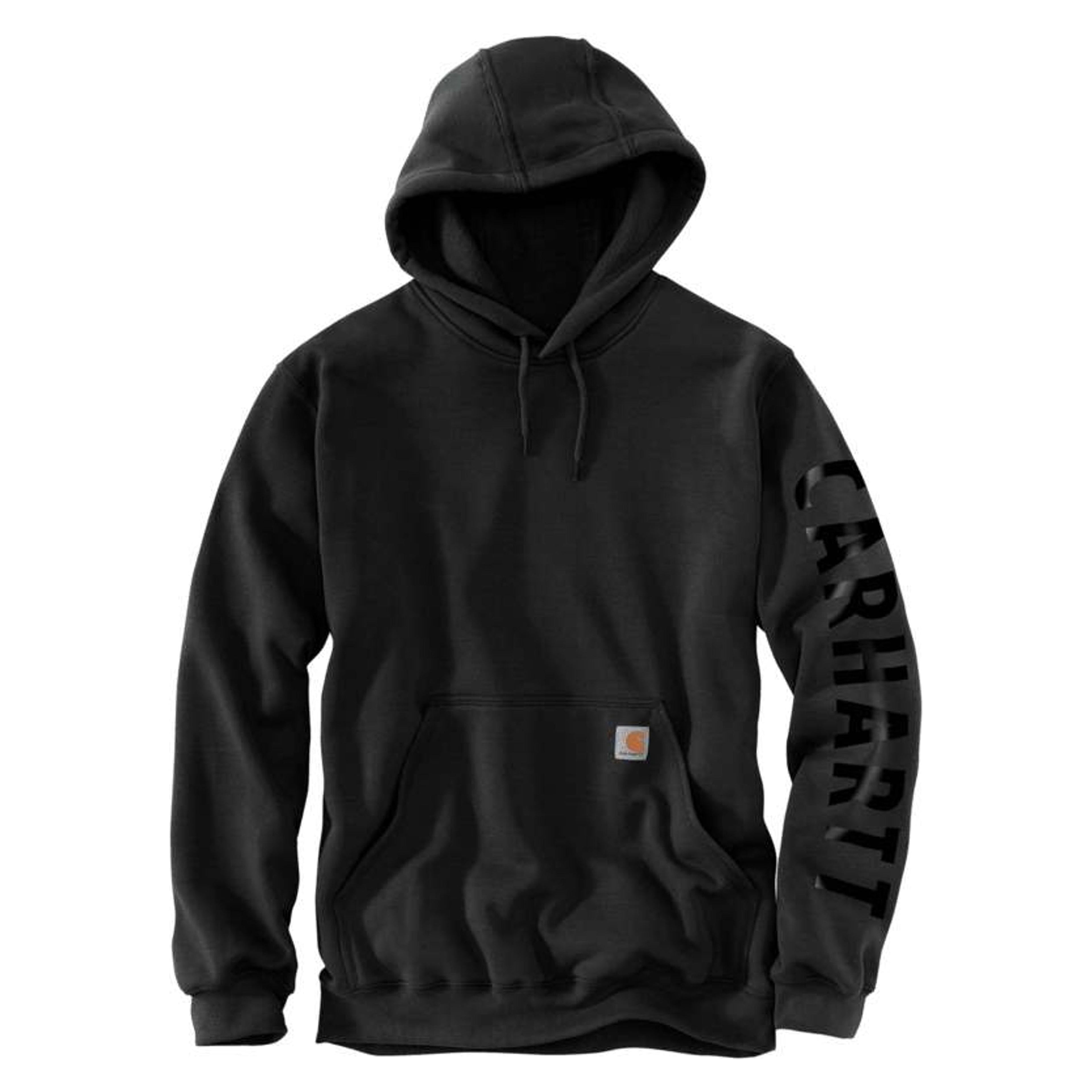 Carhartt Mens Rain Defender Loose Fit Midweight Logo Graphic Sweatshir-107030-BLK