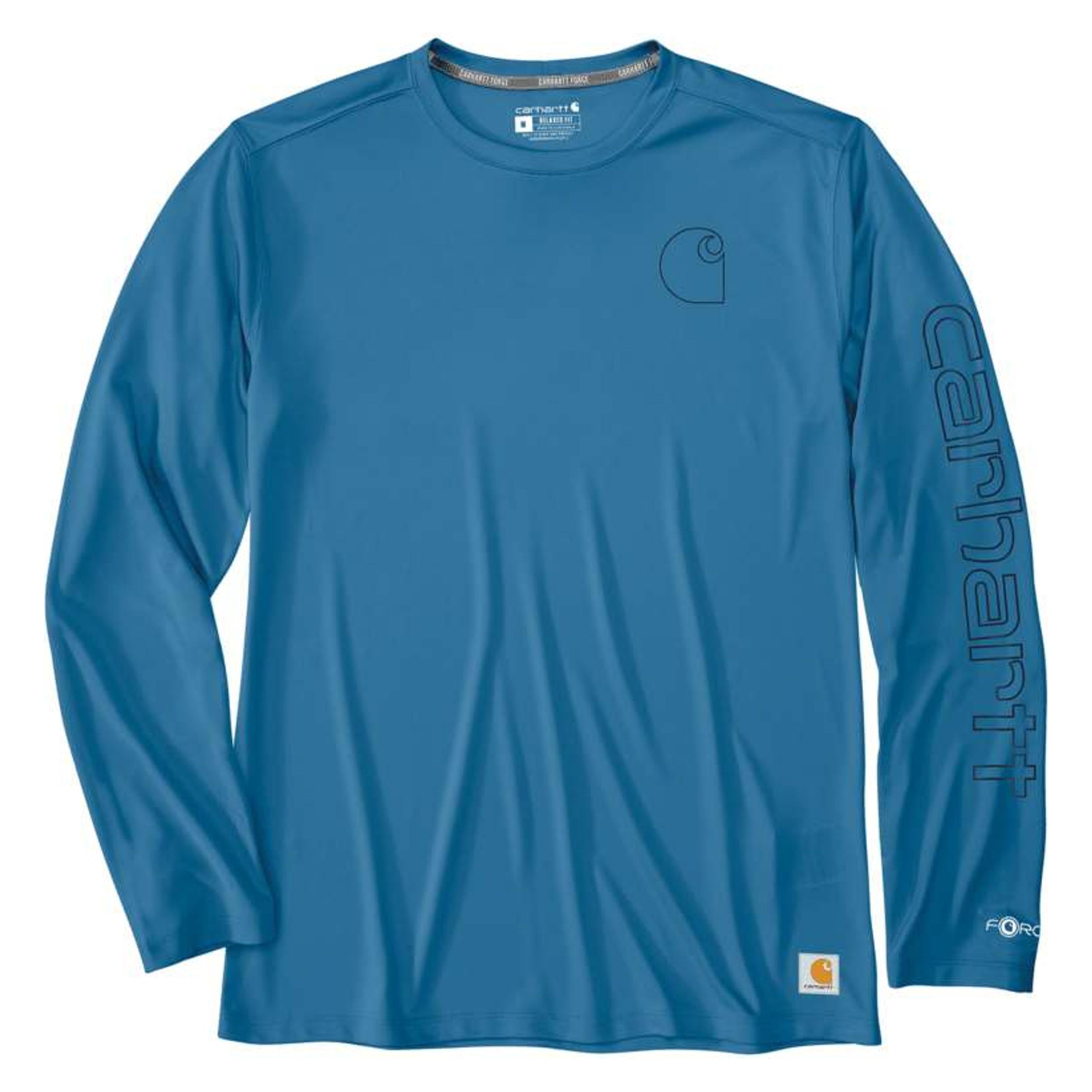 Carhartt Mens Force Sun Defender Lightweight Long-sleeve Logo Graphic T-shi-106164-HO7