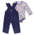 Carhartt Kids Long-sleeve Bodysuit And Ruffle Trim Corduroy Overall Se-CG9951-HO2-I