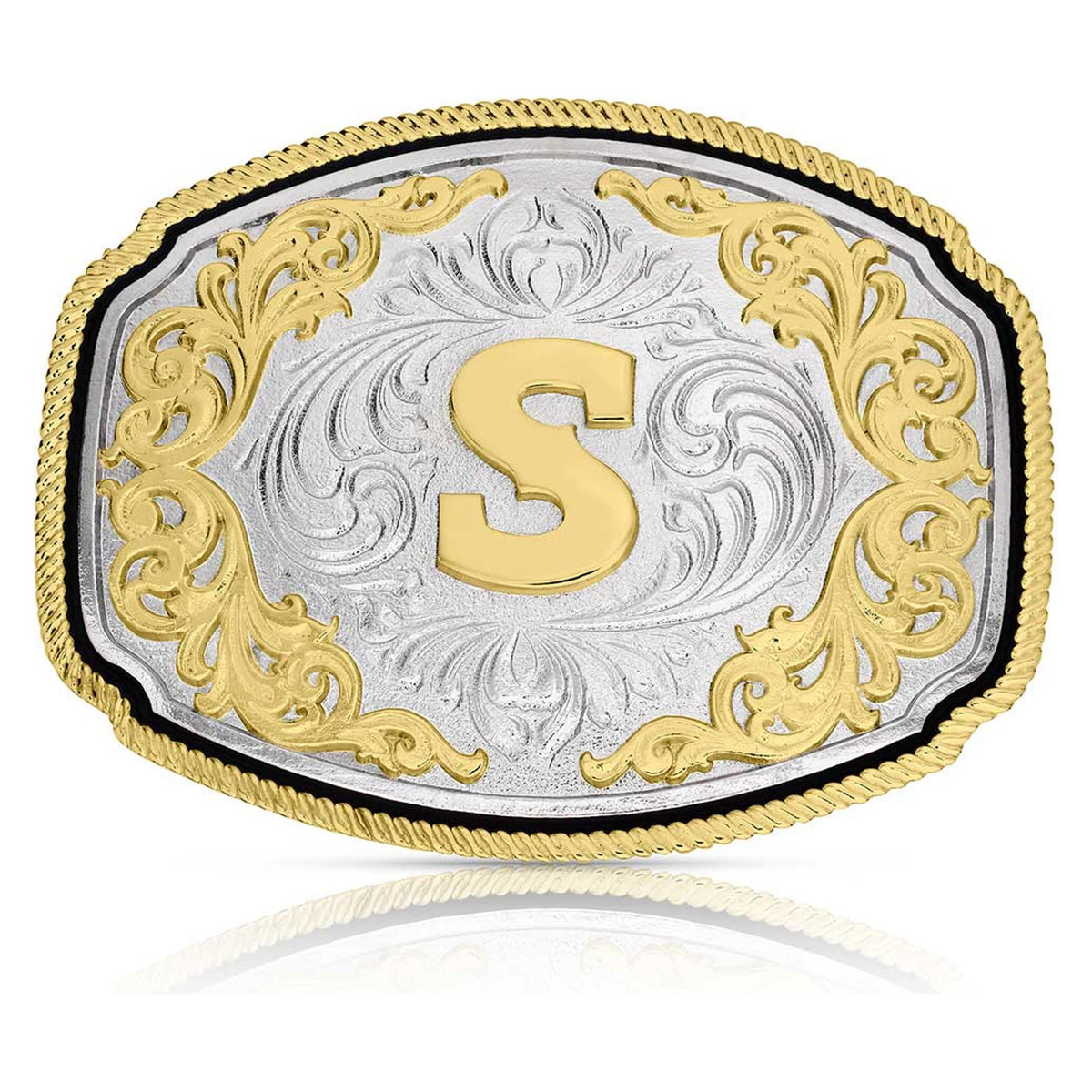 Montana Silversmiths Western Initial Buckle S-A1047S
