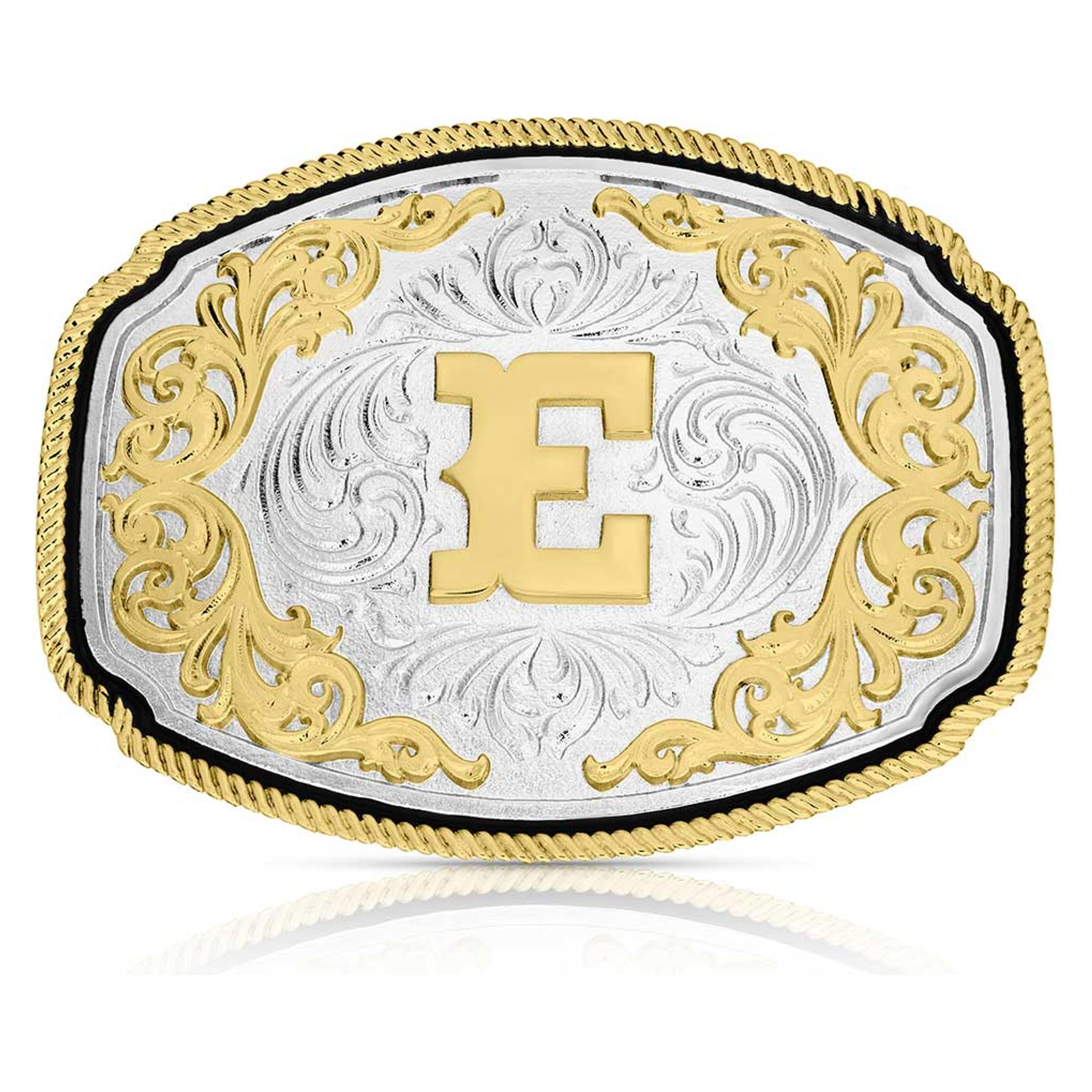 Montana Silversmiths Western Initial Buckle E-A1047E