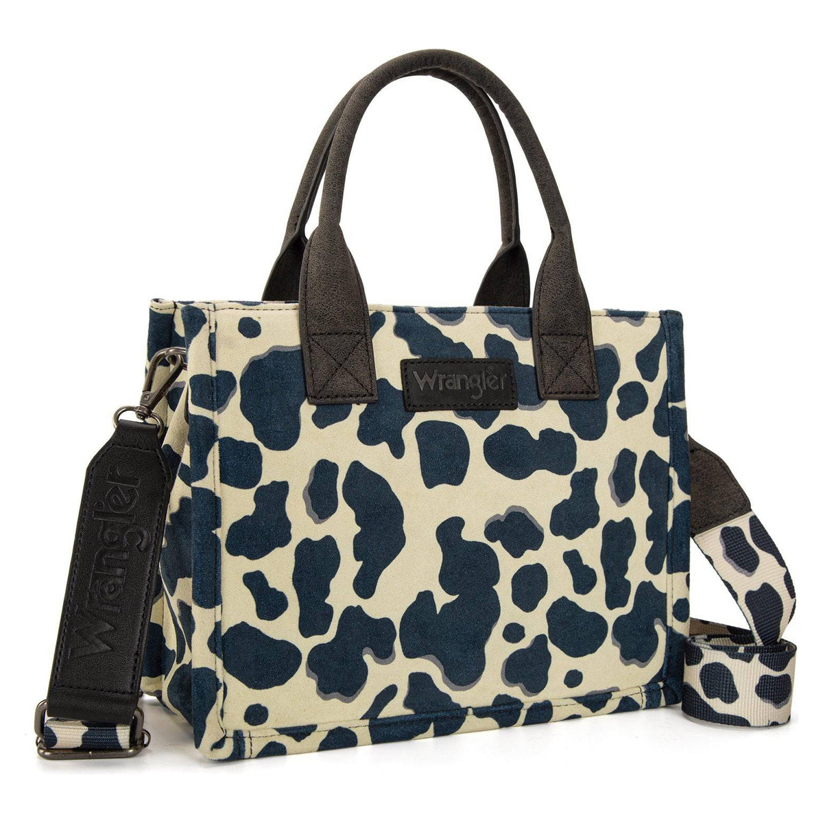 Montana West Wrangler Cow Print Concealed Carry Tote/Crossbody Bag-SP-WG264-8120BK