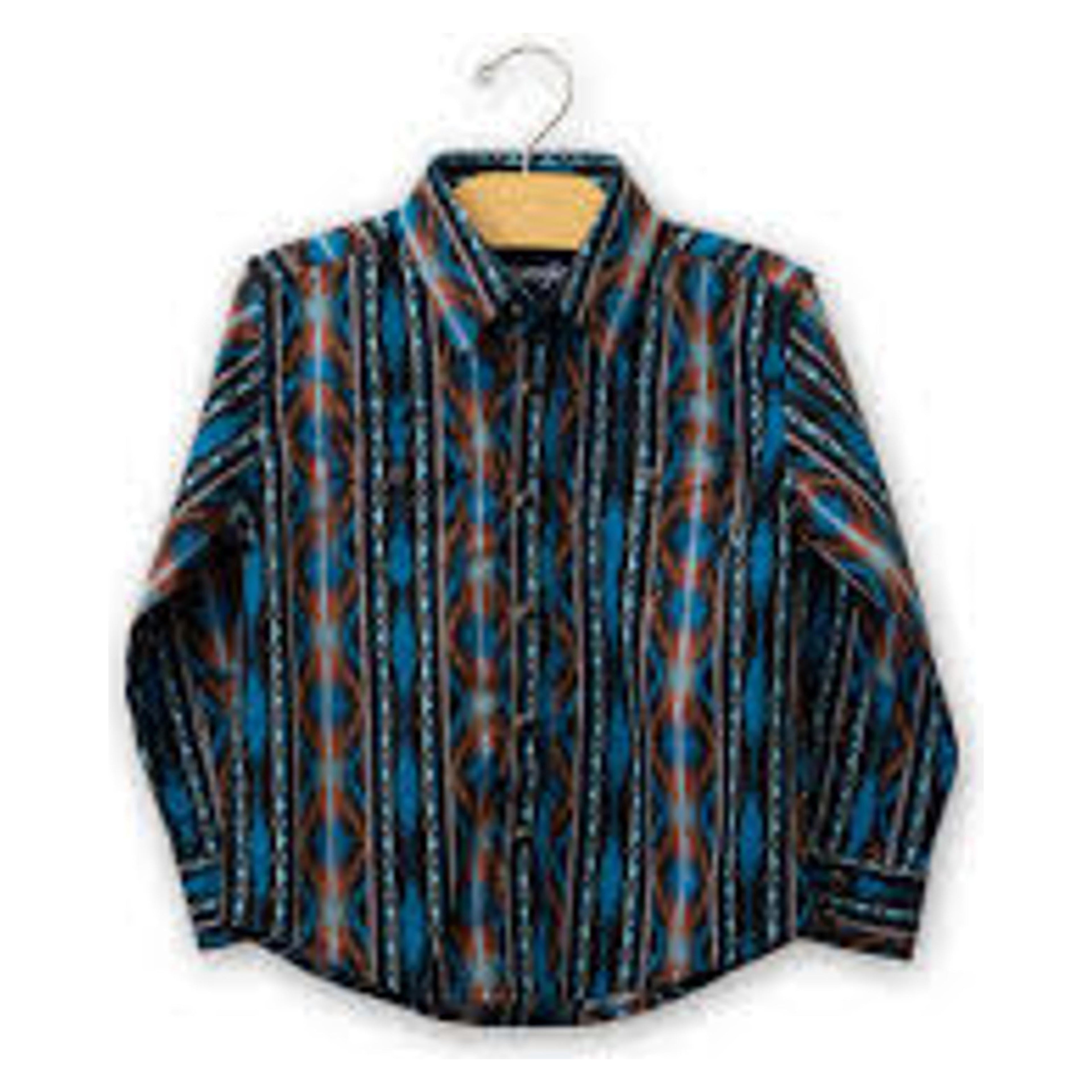 Wrangler Kids Checotah Long Sleeve Snap Shirt-112367720