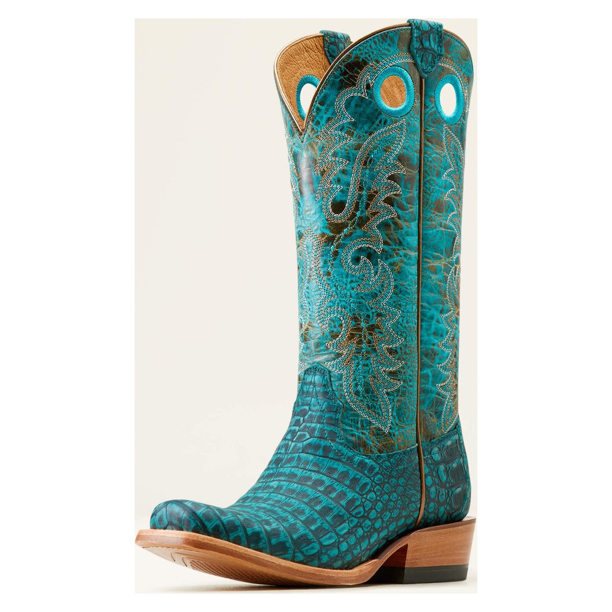 Ariat Womens Futurity Suede Caiman Belly Cutter Toe Boot-10050967