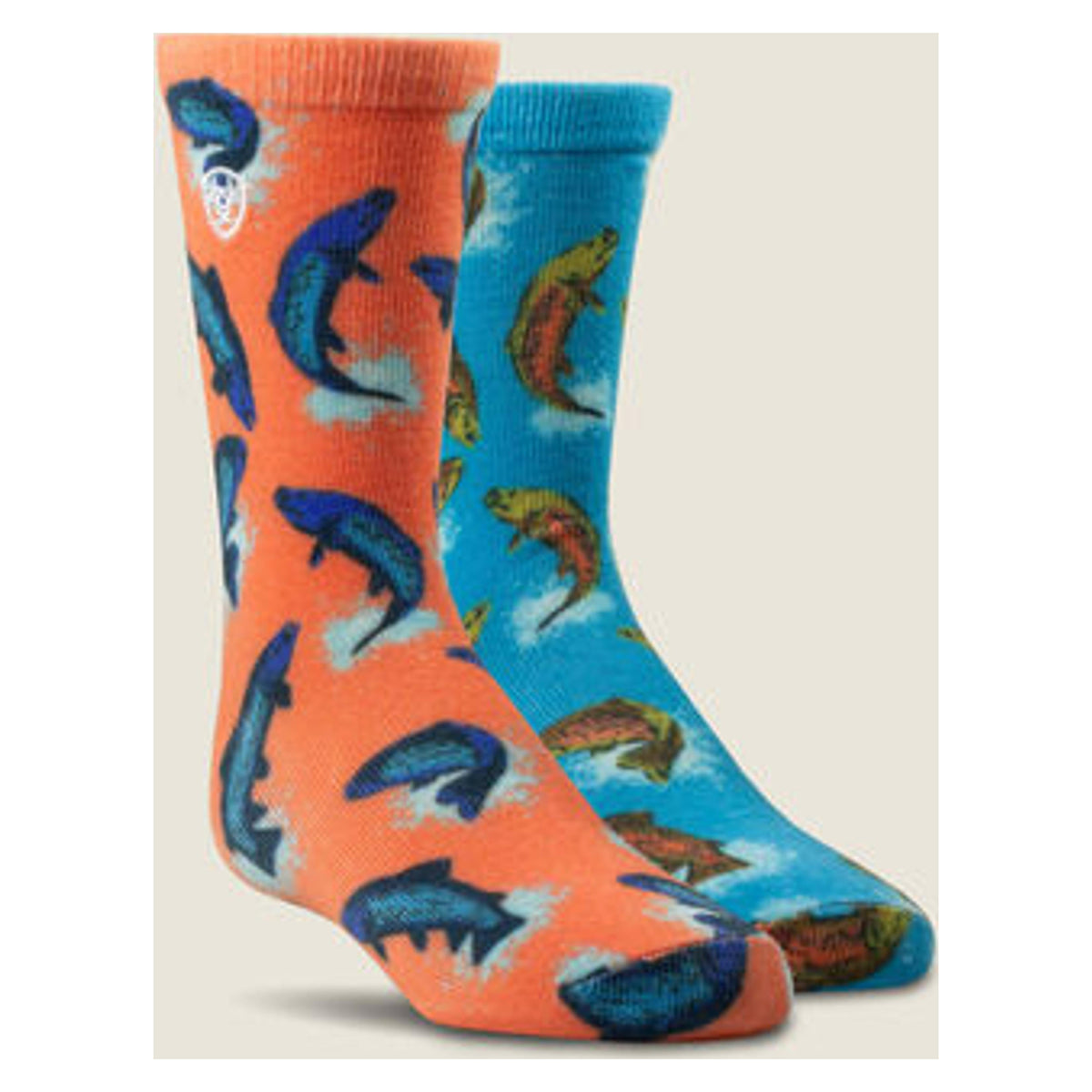 Ariat Kids Fish Crew Sock 2pk-AR4378-981