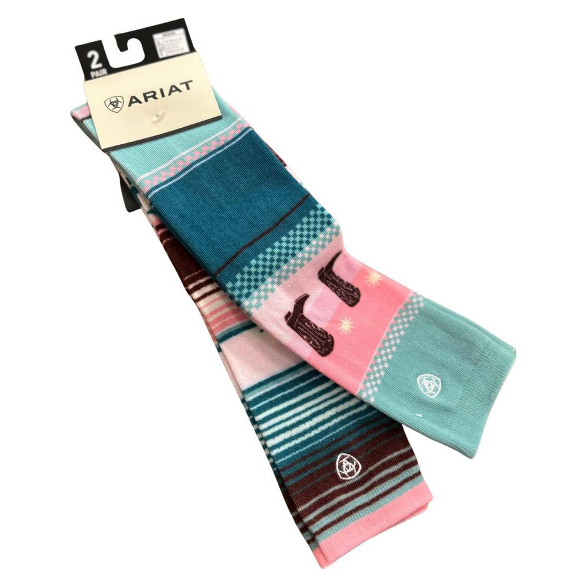 Ariat Serape Stride Kneehigh Socks 2pk-AR4582-999