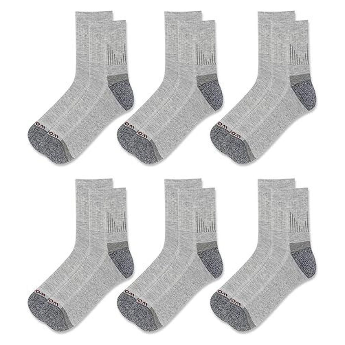 Wolverine Performance Work Quarter Socks 6pk