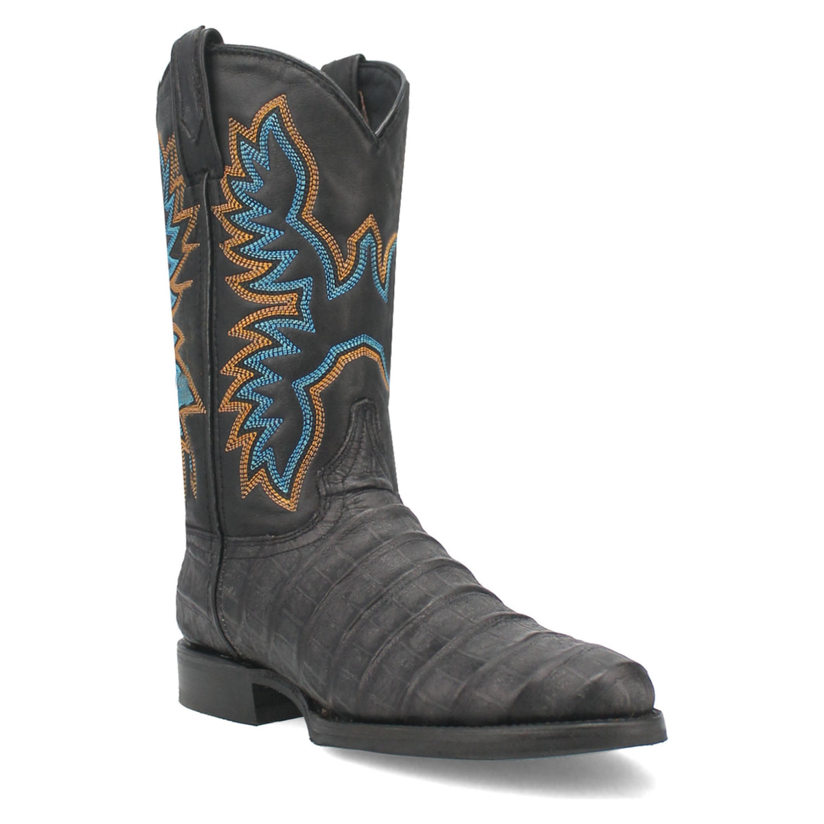Dingo Mens Gator Faux Western Cowboy Boot-DI108-BK