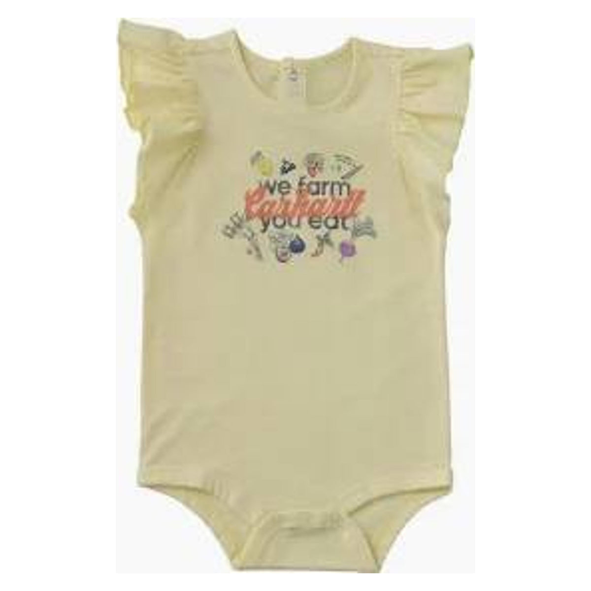 Carhartt Kids Ruffle Sleeve Veggie Bodysuit-CA7193-GN9-I