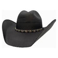 American Hat Maker Silas Black Western Straw Hat-710122-BLK