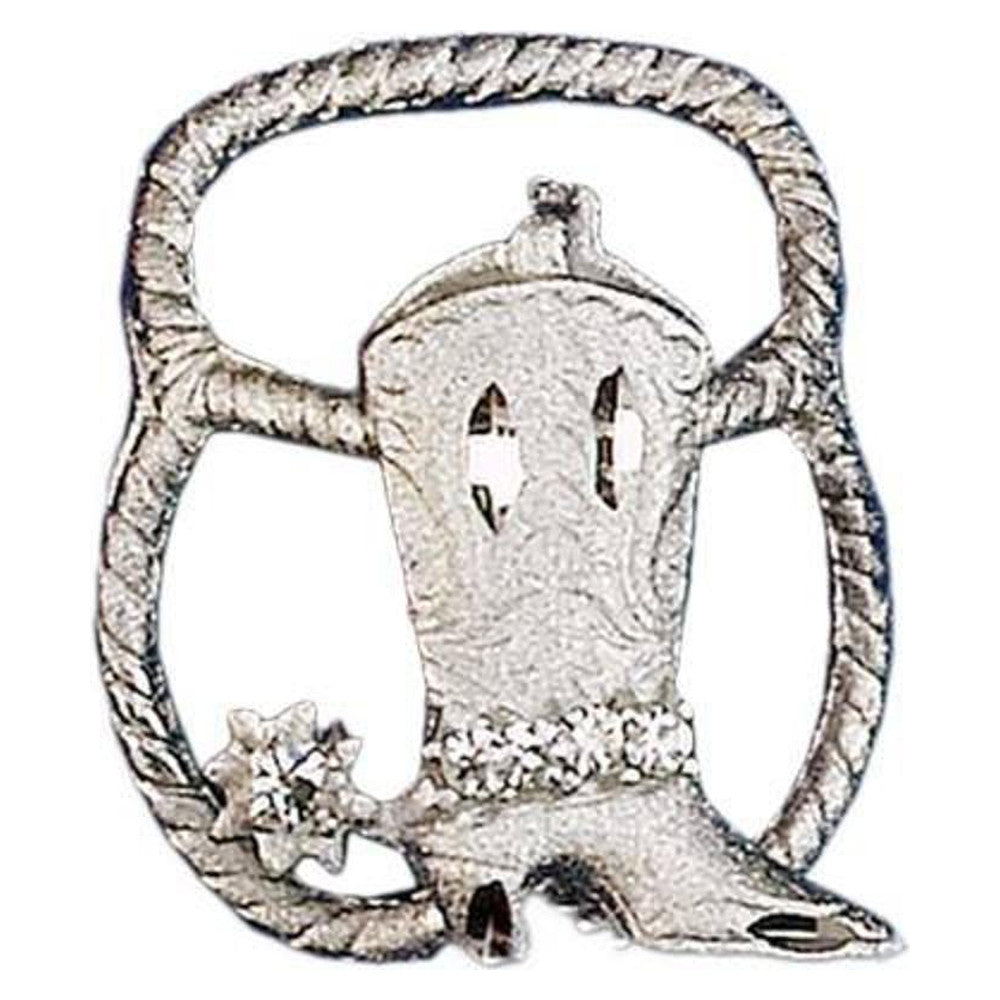 Western Express Silver Boot Scarf Slide-SS-8427-S