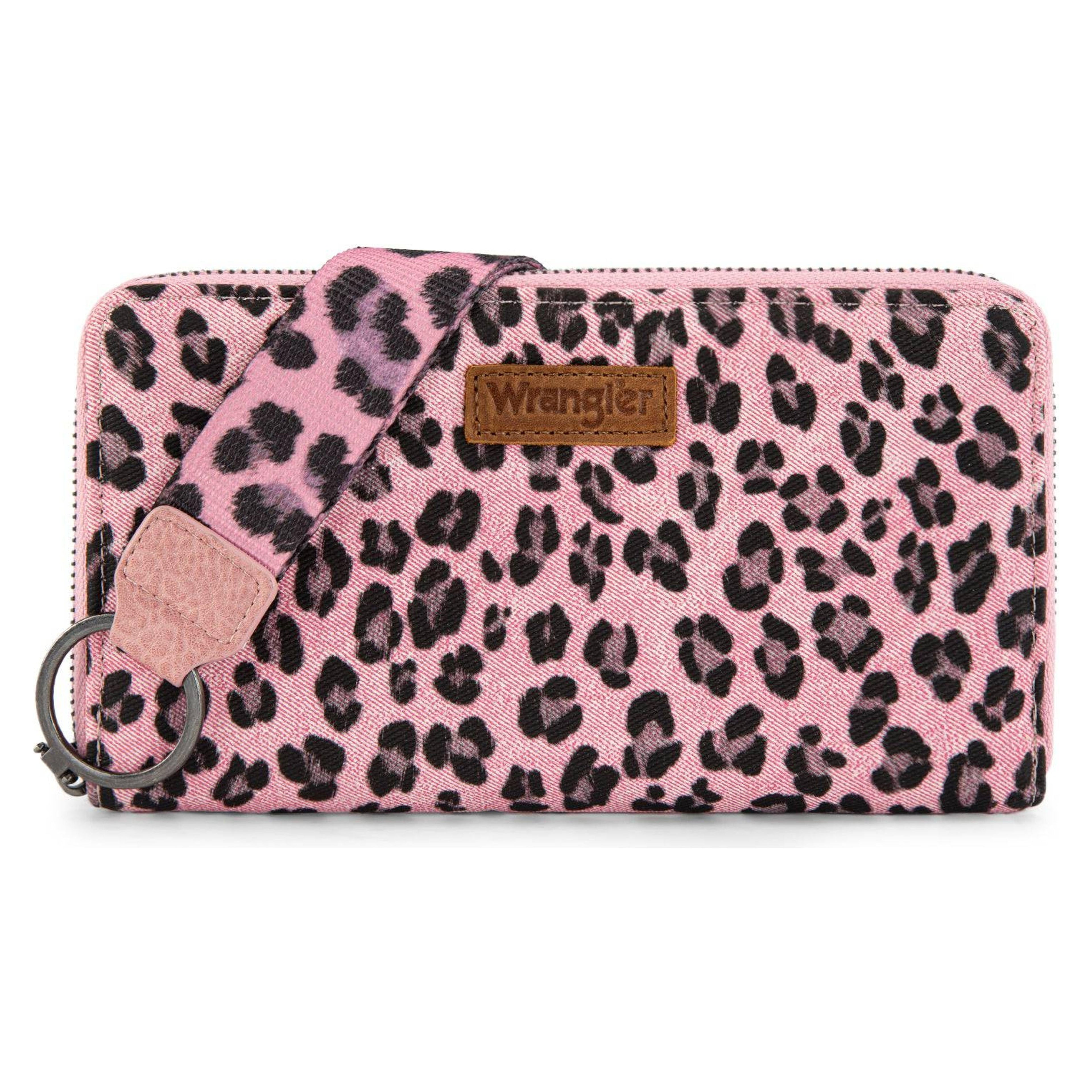 Montana West Wrangler Leopard Print Wristlet Wallet-WG366-W006PK