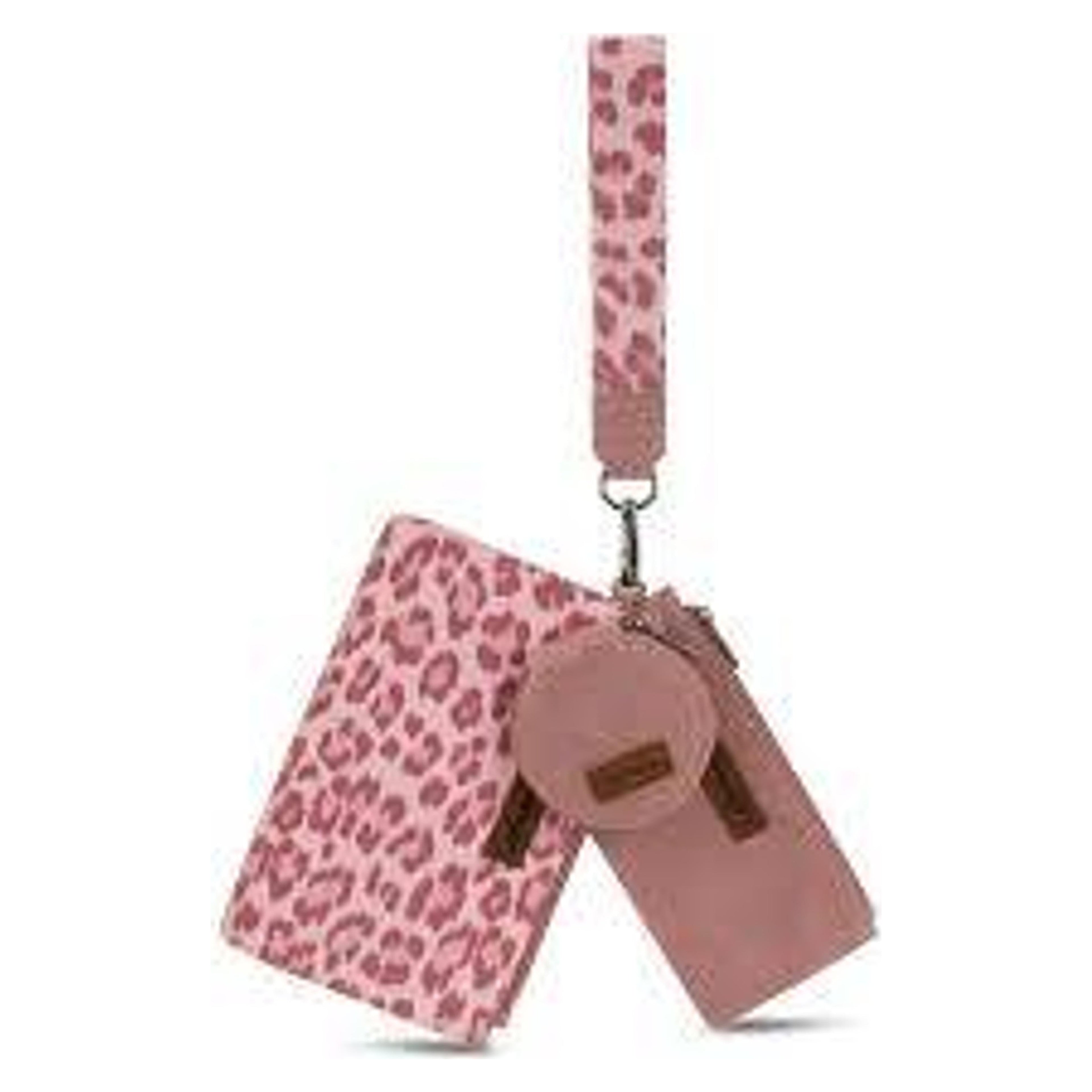 Montana West Wrangler Leopard Print Dual Pouch Wristlet-WG366-W114DP