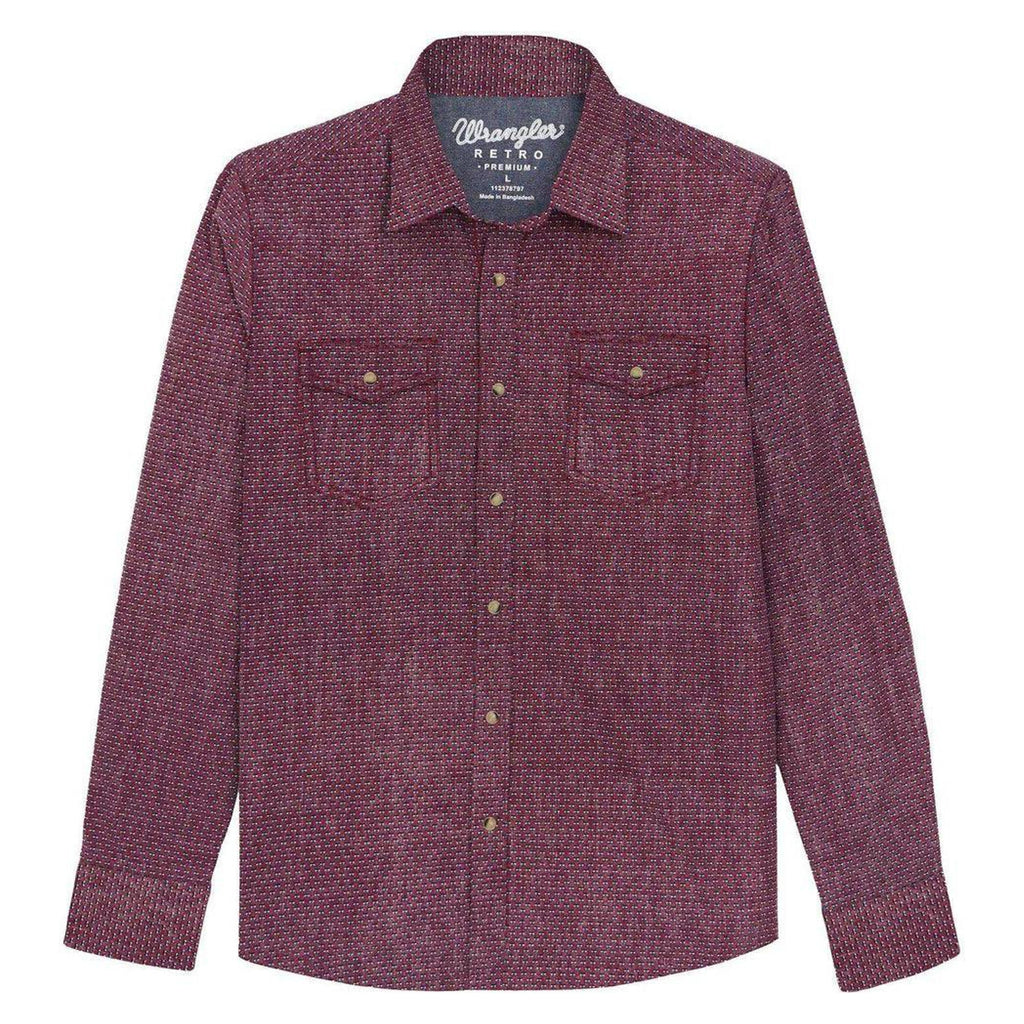 Wrangler Mens West Men Retro Premium Ls Prt-112378797