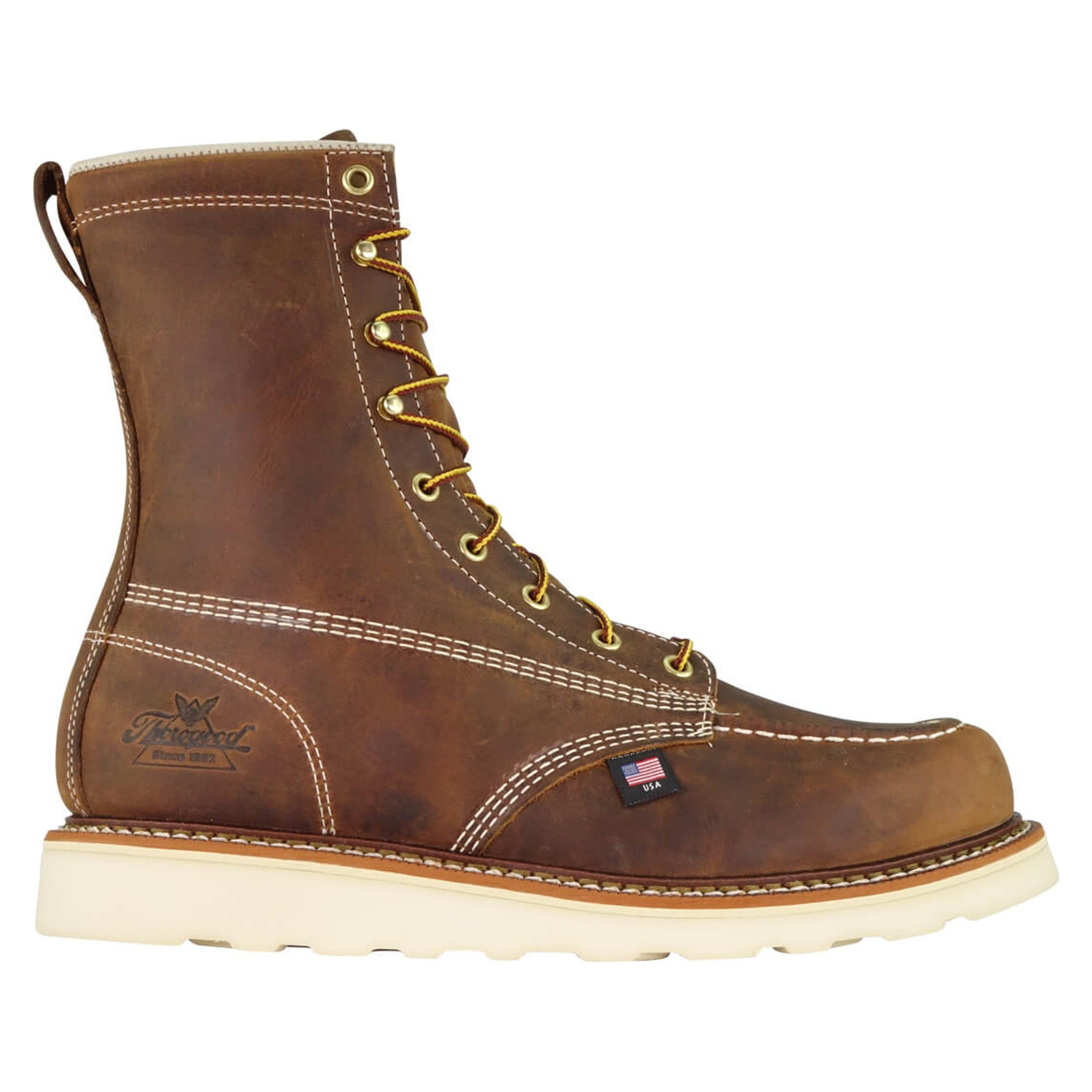 Thorogood Mens 8 Inch Lace-Up Steel Moc Toe Boot-804-4478