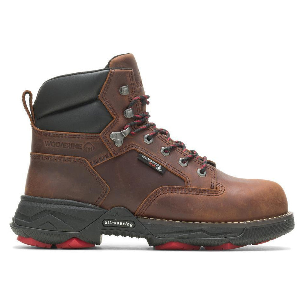 Wolverine Mens Hellcat Fuse DuraShocks UltraSpring 6 Inch Work Boots In Pea-220006