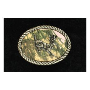 M and F Western Nocona Youth Oval Pink Camo Buck Buckle - Mens