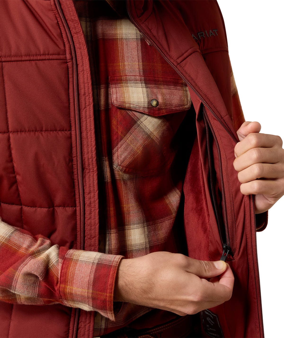Ariat Mens Crius Insulated Vest 10079356 - MADDER BROWN