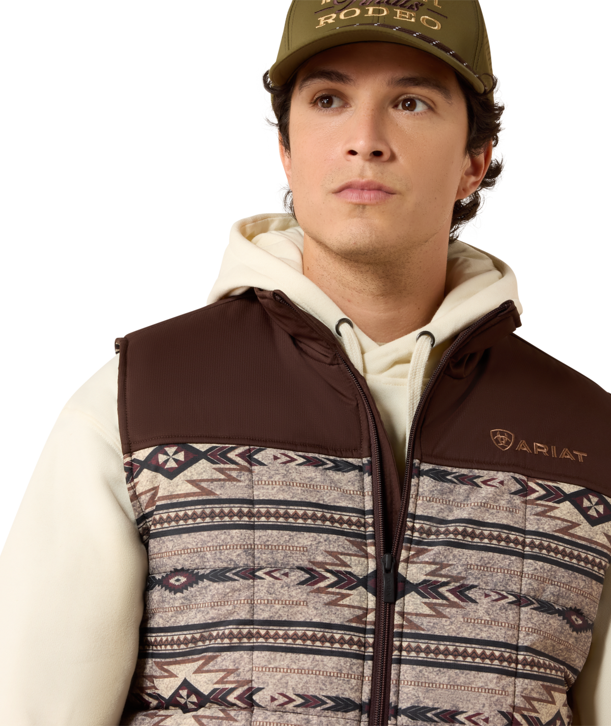 Ariat Mens Crius Insulated Vest 10079386 - TONAL SOUTHWEST/SILVER MINK HE