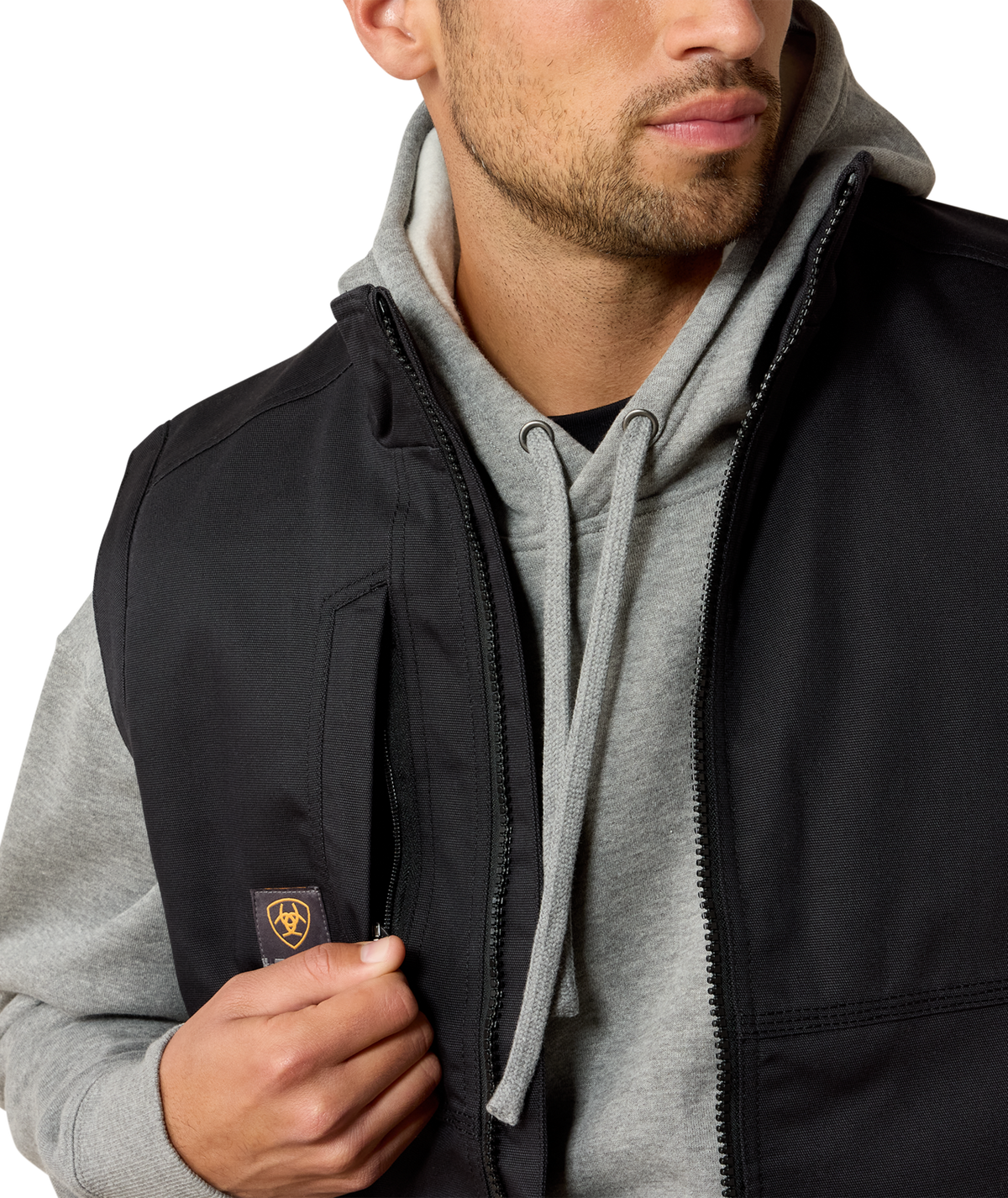 Ariat Mens Rebar DuraCanvas Vest 10023933 - BLACK