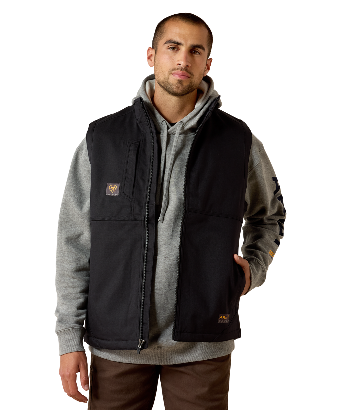 Ariat Mens Rebar DuraCanvas Vest 10023933 - BLACK