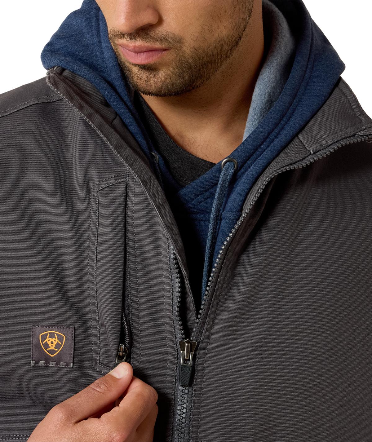 Ariat Mens Rebar DuraCanvas Vest 10023934 - REBAR GREY