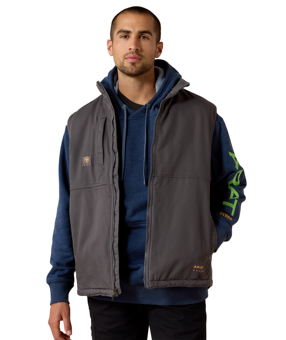 Ariat Mens Rebar DuraCanvas Vest 10023934 - REBAR GREY