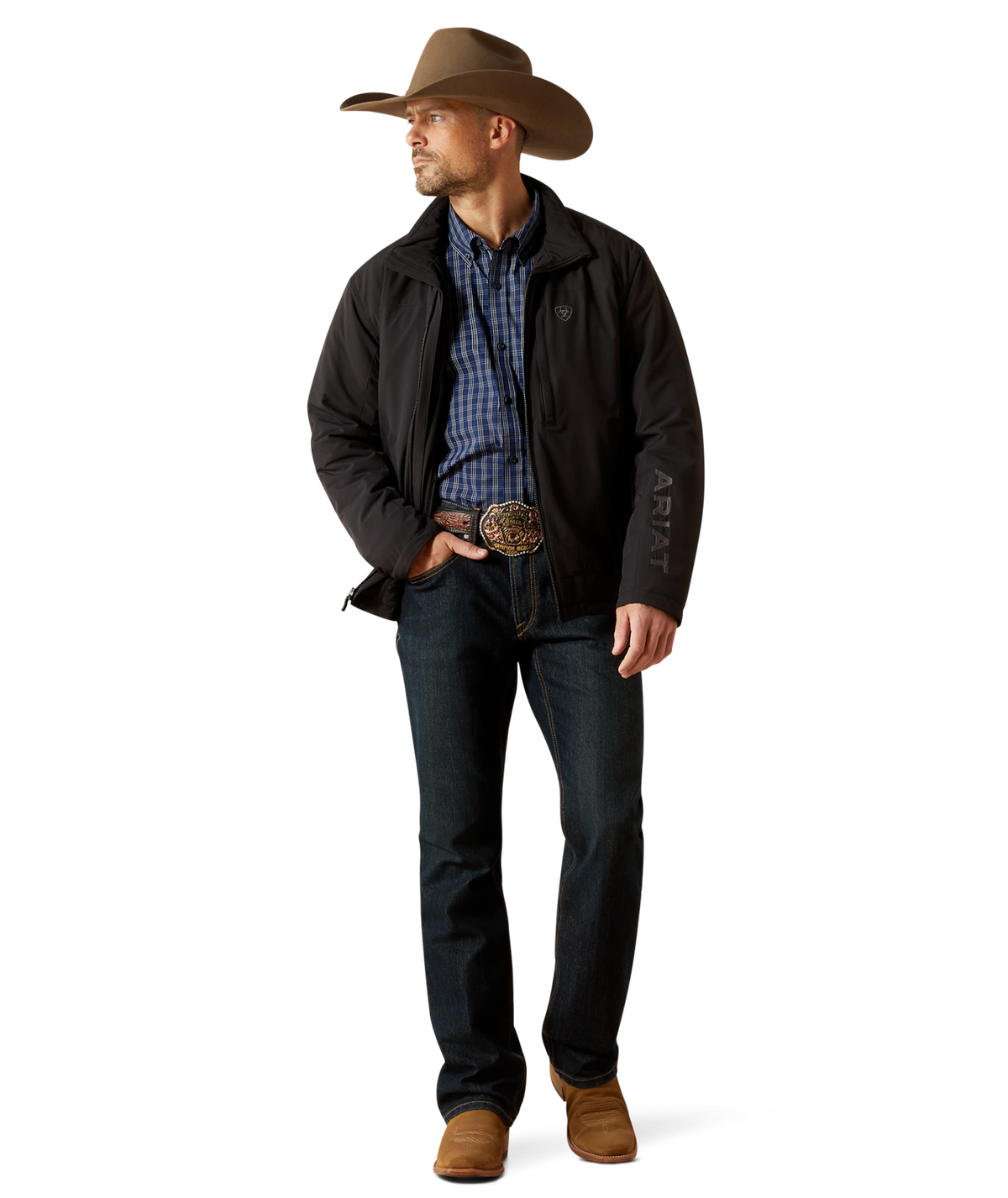 Ariat Mens Pioneer Stretchshell Jacket 10062508 - BLACK