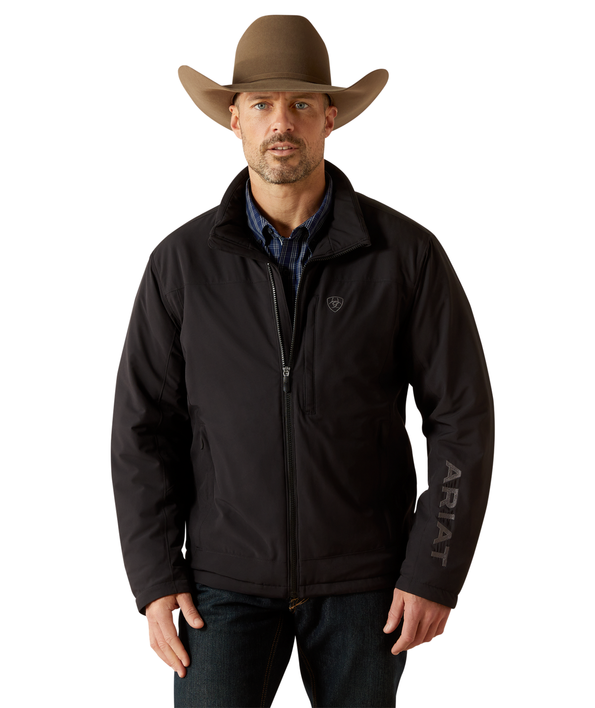 Ariat Mens Pioneer Stretchshell Jacket 10062508 - BLACK