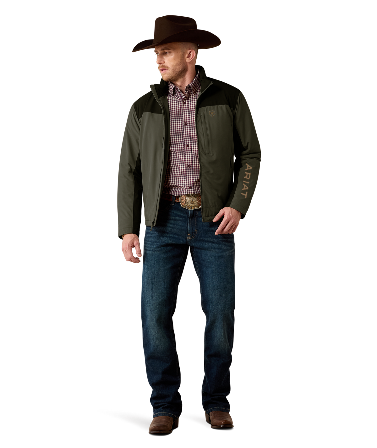 Ariat Mens Pioneer Stretchshell Jacket 10079401 - FOREST NIGHT