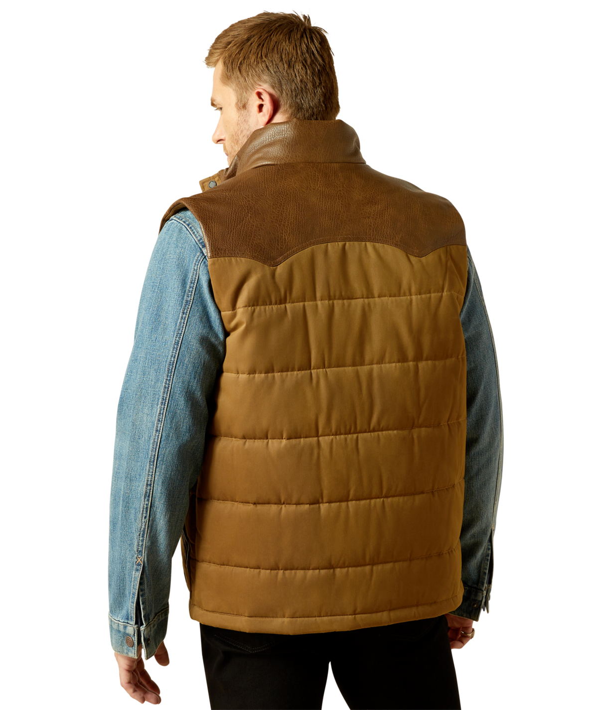 Ariat Mens Western Quilted Vest 10062439 - CUB KHAKI/BROWN