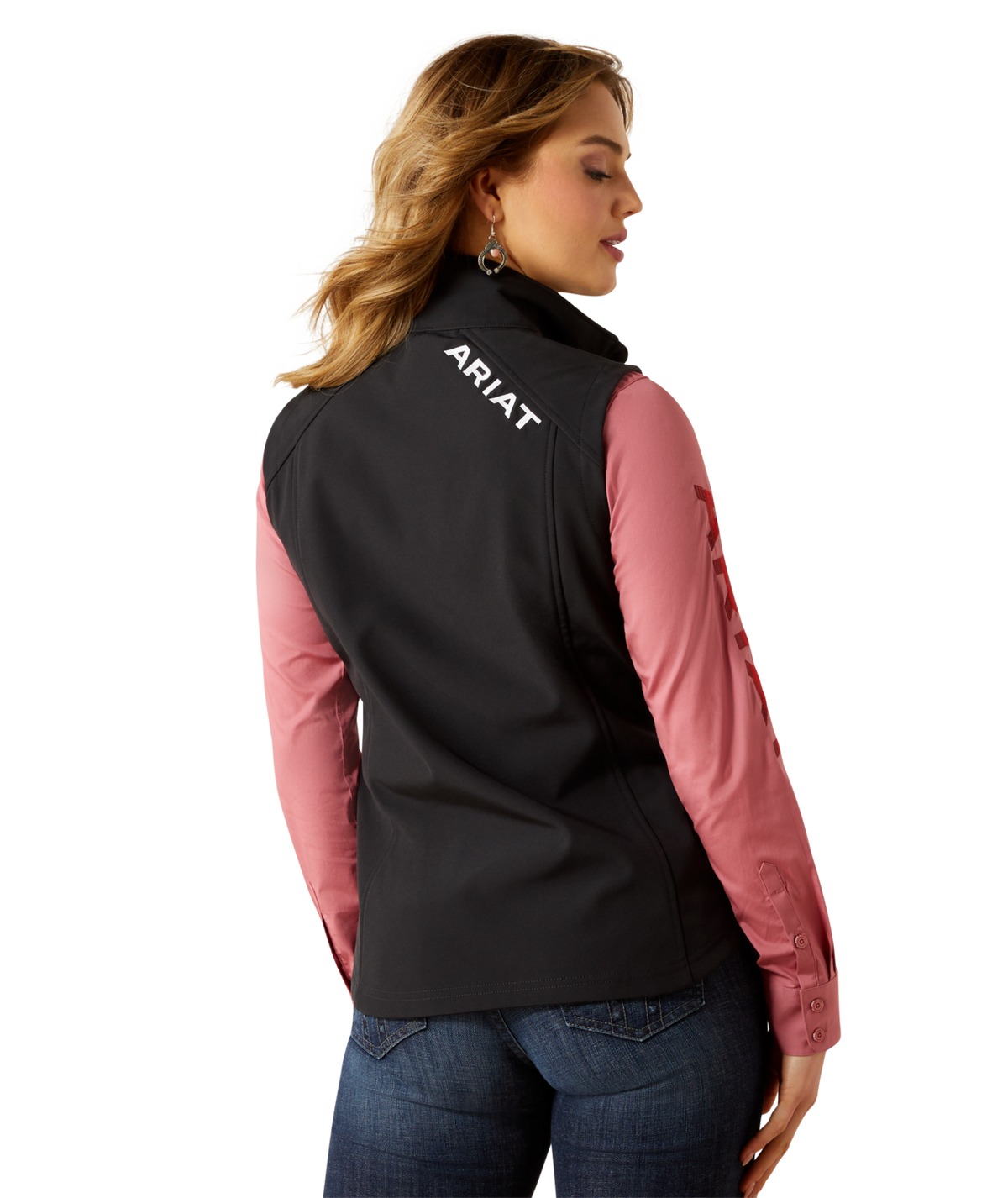 Ariat Womens Ariat Logo Softshell Vest 10062786 - BLACK