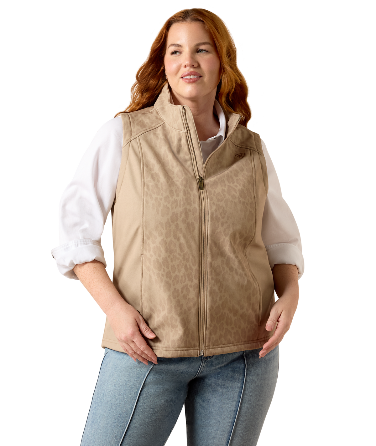 Ariat Womens Ariat Logo Softshell Print Vest 10079585 - FADED LEOPARD