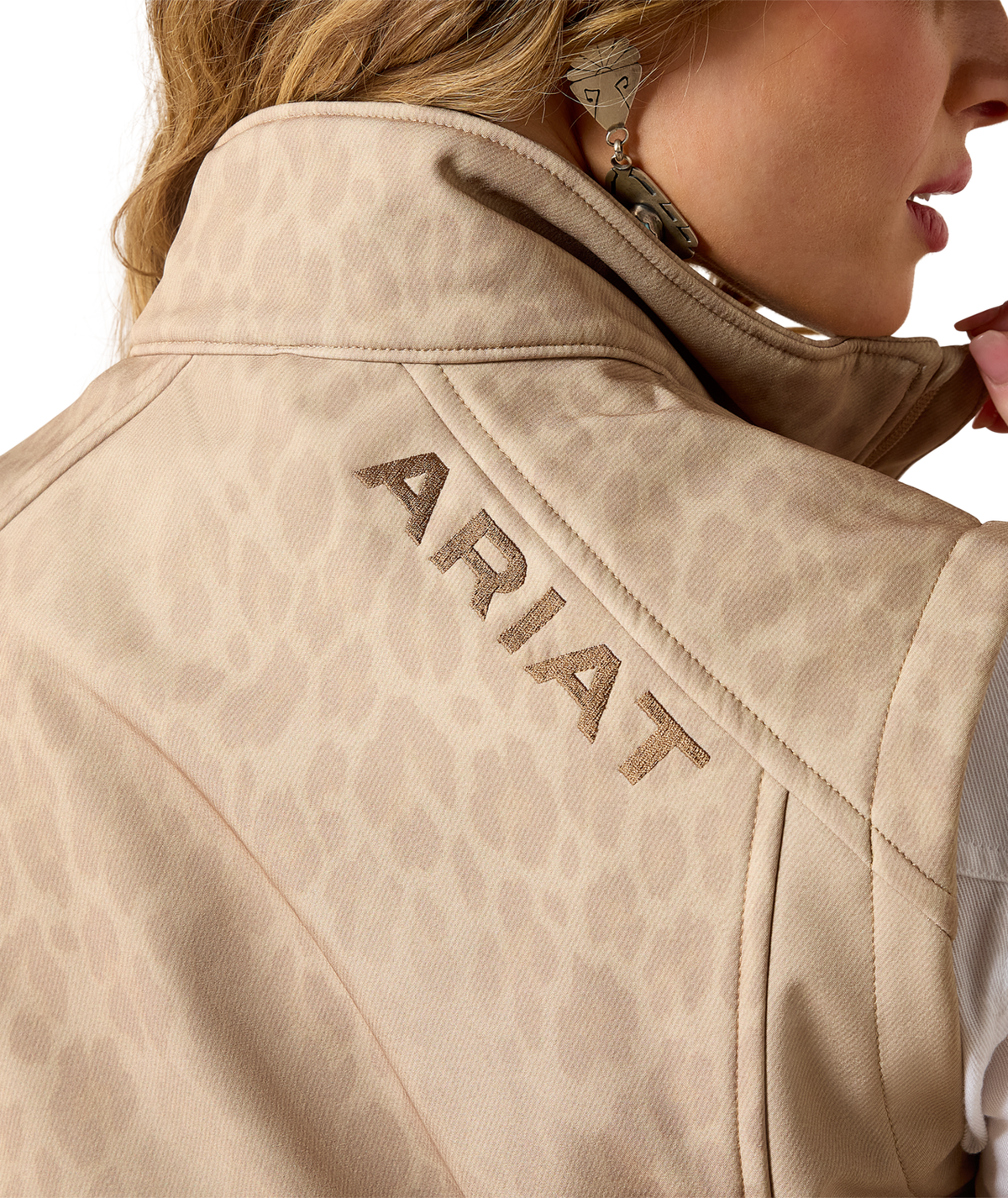 Ariat Womens Ariat Logo Softshell Print Vest 10079585 - FADED LEOPARD