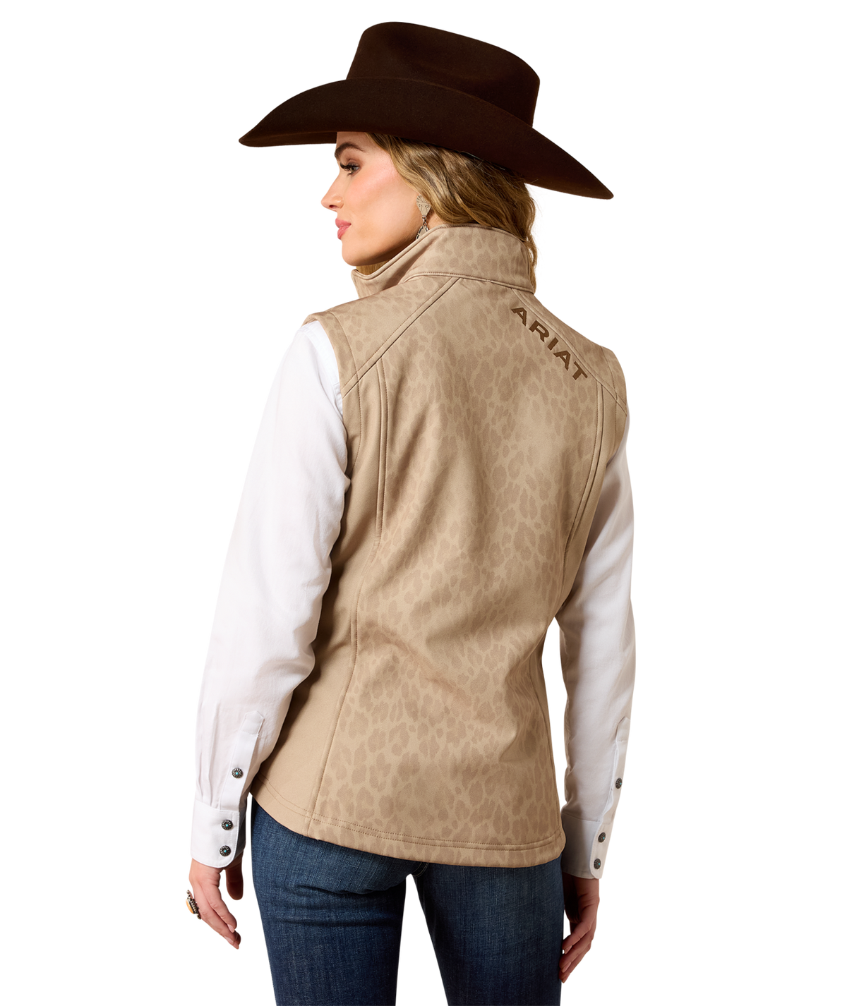 Ariat Womens Ariat Logo Softshell Print Vest 10079585 - FADED LEOPARD