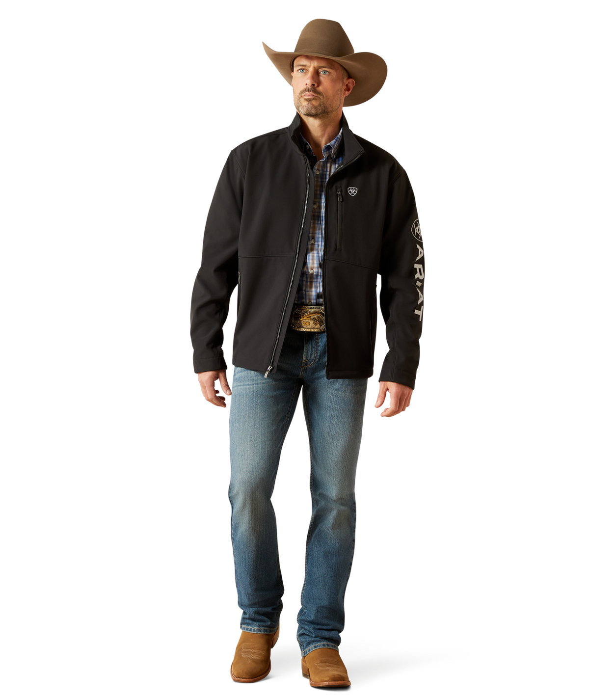 Ariat Mens Logo Softshell Jacket 10062578 - BLACK