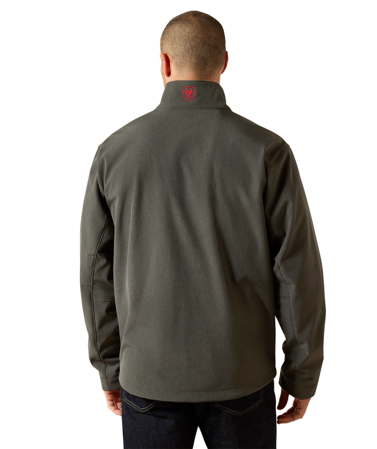 Ariat Mens Logo Softshell Jacket 10062579 - CHARCOAL/AMERICANA