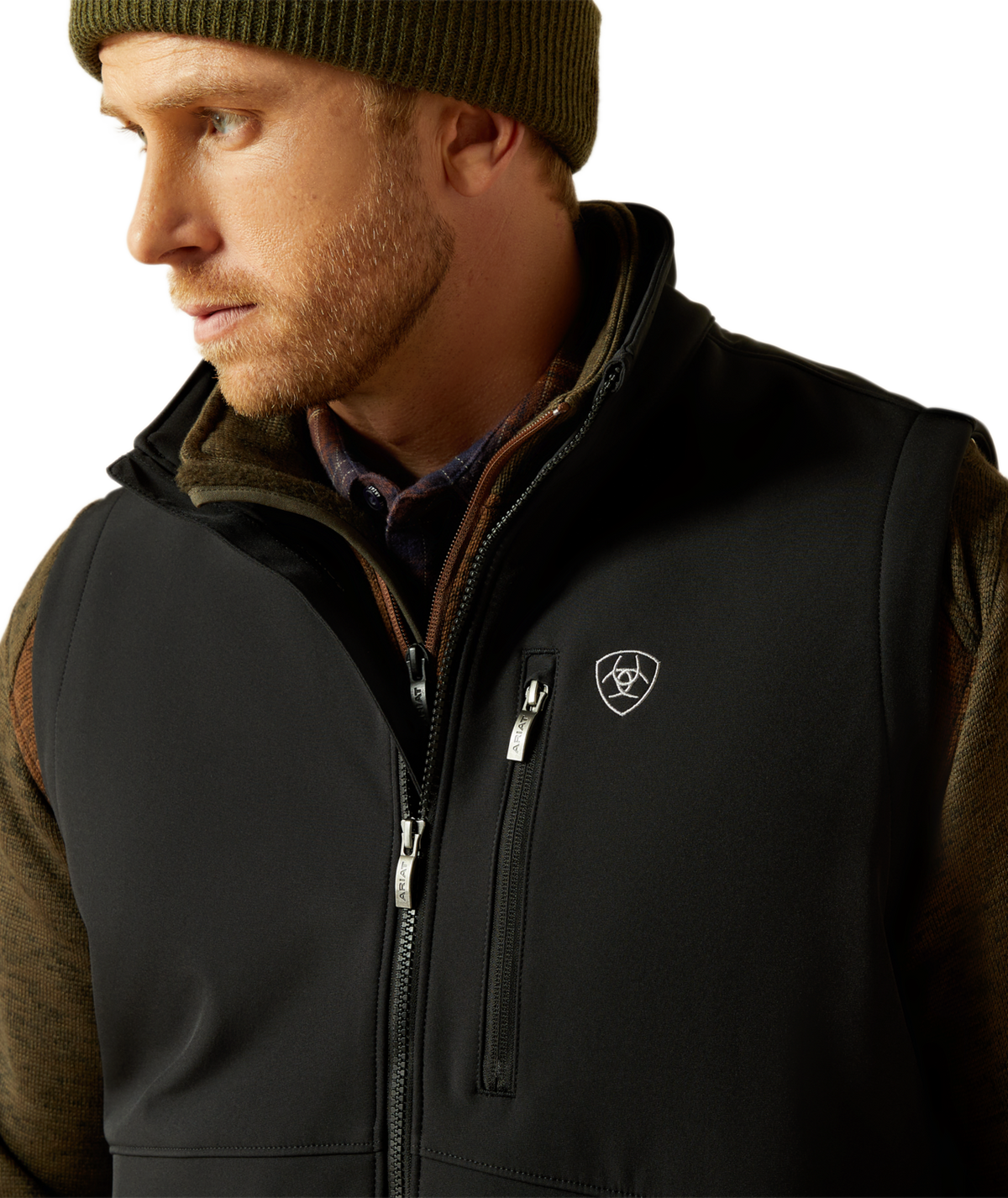 Ariat Mens Logo Softshell Vest 10062587 - BLACK