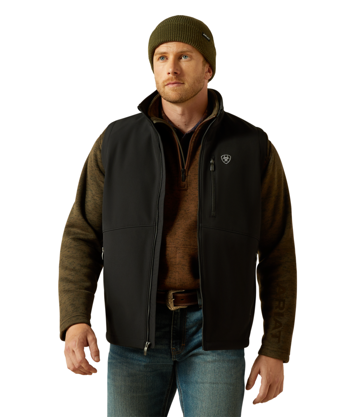 Ariat Mens Logo Softshell Vest 10062587 - BLACK