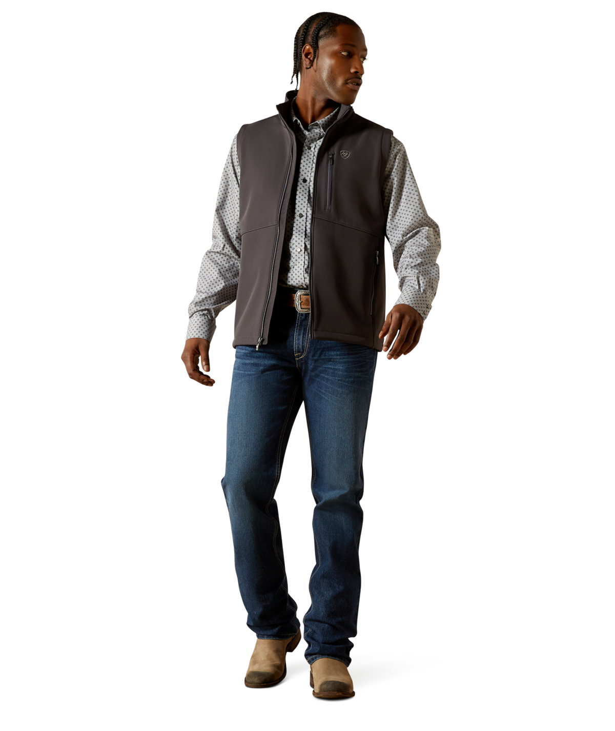 Ariat Mens Logo Softshell Vest 10062589 - PHANTOM
