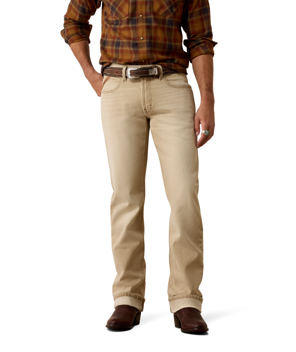 Ariat Mens M4 Relaxed Grizzly Boot Cut Cedar Brown Jeans 10079096