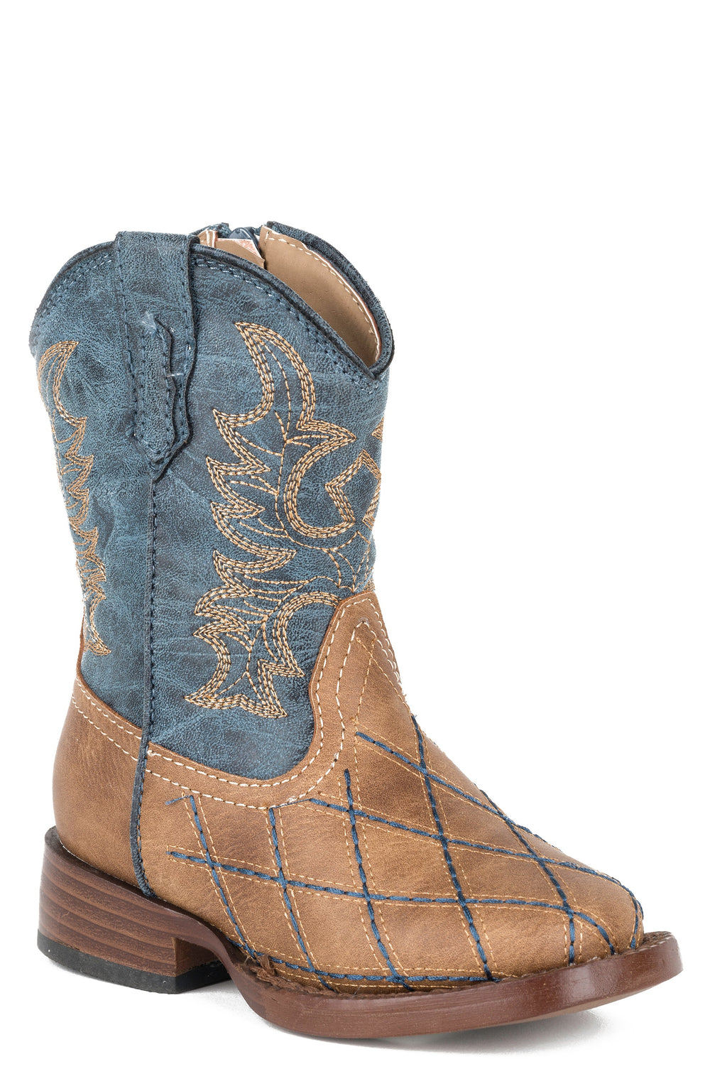Roper Kids Cross Cut Navy/Tan-17-1900-080TA