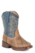 Roper Kids Cross Cut Navy/Tan-17-1900-080TA