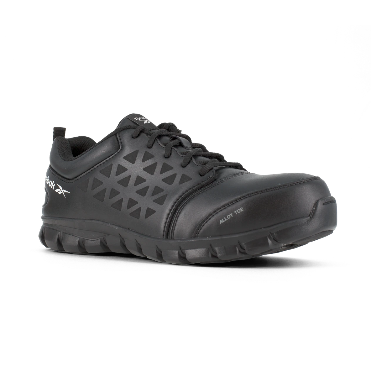Reebok Sublite Cushion Work womens black alloy toe shoe